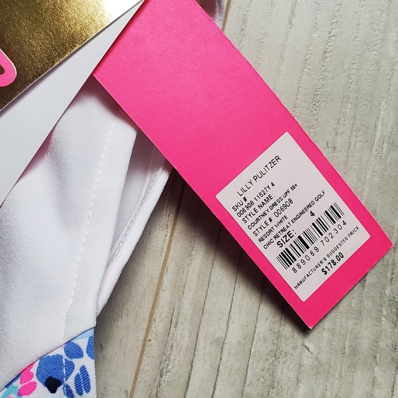 NWT Lilly Pulitzer UPF 50 Luxletic Courtney Shift Dress Resort White Chic - Picture 4 of 7